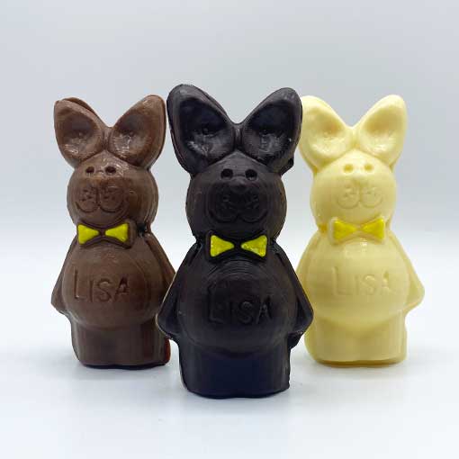 3 lapins en chocolat